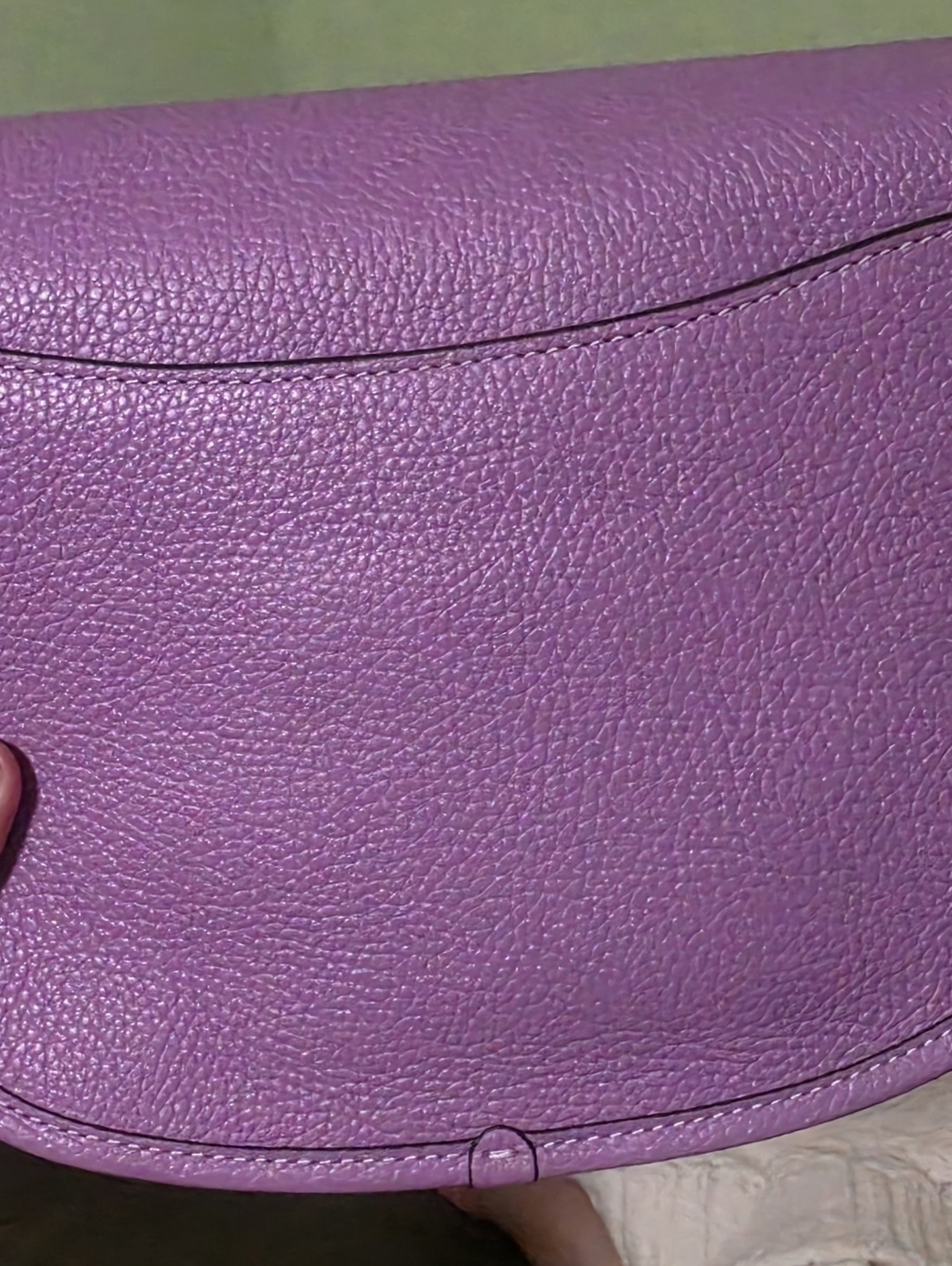 Lavender Coach Willow Pebbled Leather Crossbody Bag - Picture 3 of 8